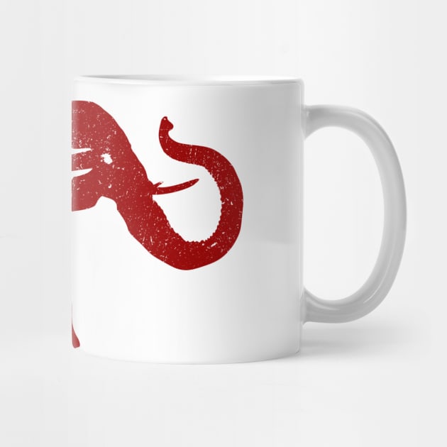 Alabama Elephant - Crimson Distressed by joshp214